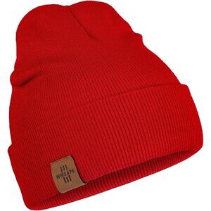 Men and Women Red Acrylic Stretchy Daily Knit Stretchable Warm Winter Beanie Hat